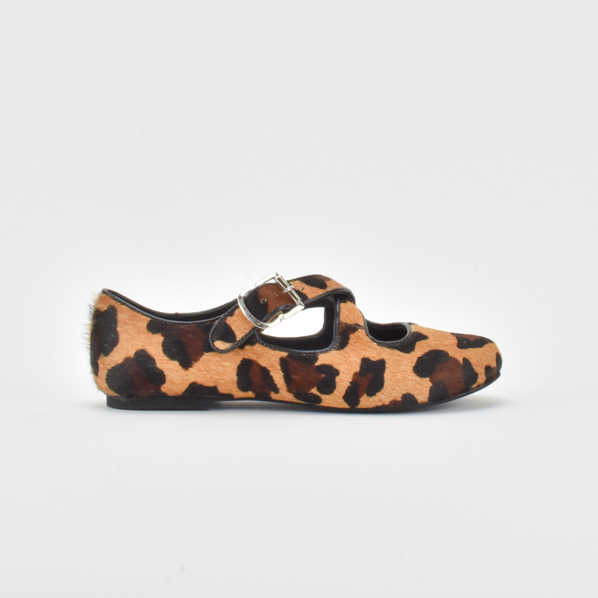 Soft Cheetah Leather Ballerina